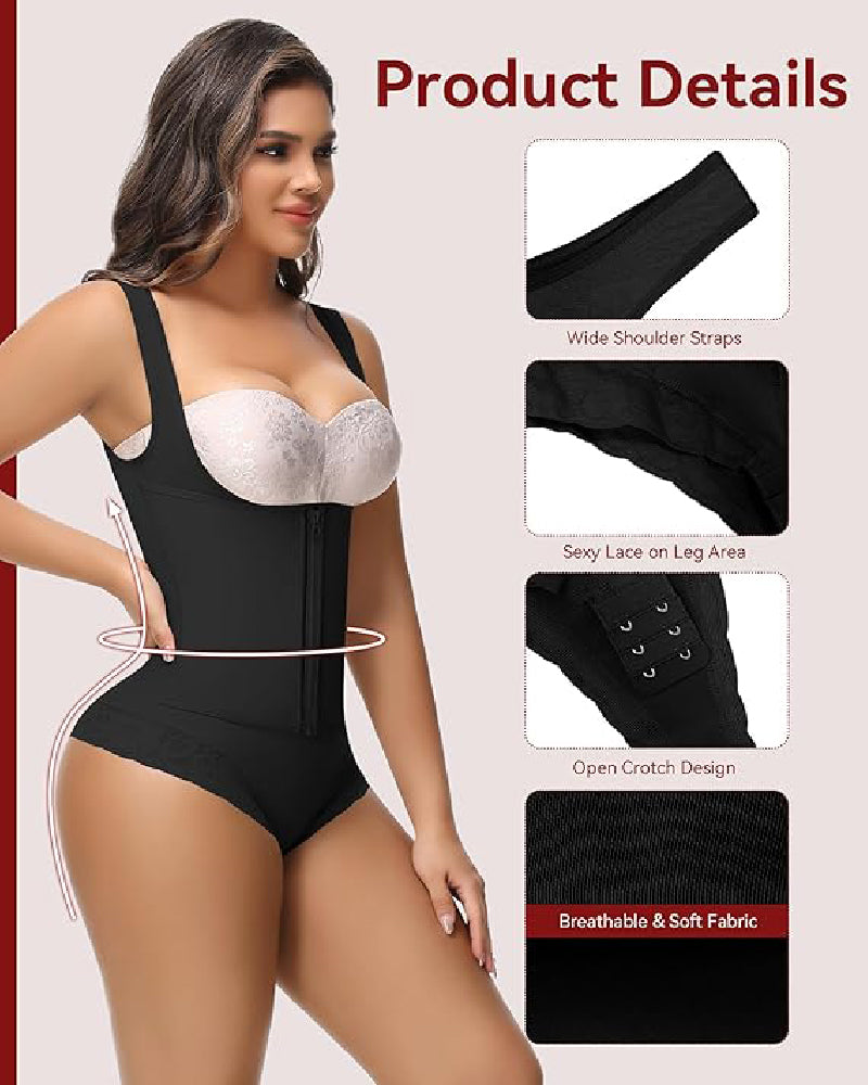 Shapshe® Fajas Colombianas Tummy Control Waist Trainer Open Bust Girdle Shapewear