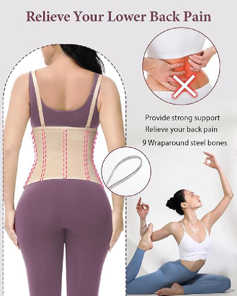 Shapshe® Tummy Control Daily Wear Waist Trainer Removable Strap Waist Cincher Corset
