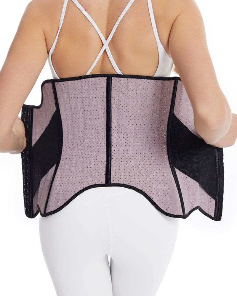 Entrenador posparto de la cintura del deporte del corsé del látex del reloj de arena deshuesado de acero 25