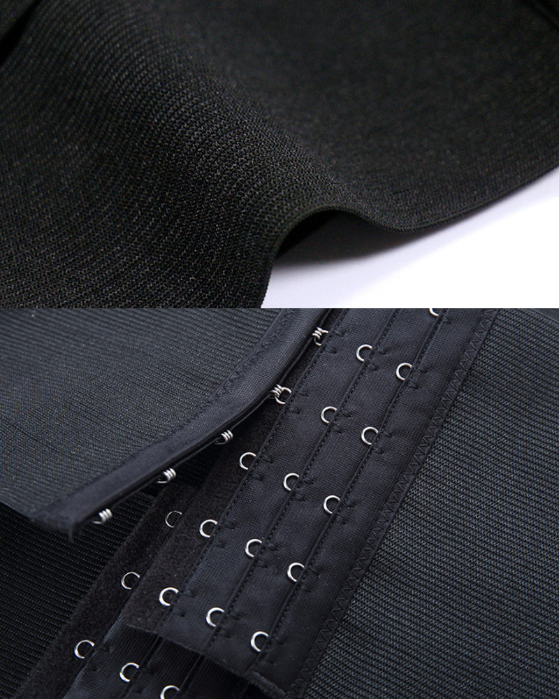 Entrenador de cintura Corsé Doble cinturón Transpirable Vientre Adelgazamiento Entrenamiento Faja ajustable Fajas