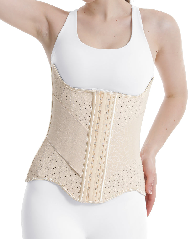 Entrenador posparto de la cintura del deporte del corsé del látex del reloj de arena deshuesado de acero 25