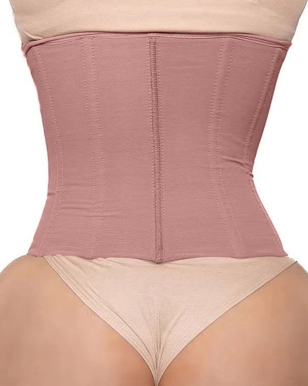 Fajas Colombianas Front Zipper Steel Boned Tummy Control Waist Trainer