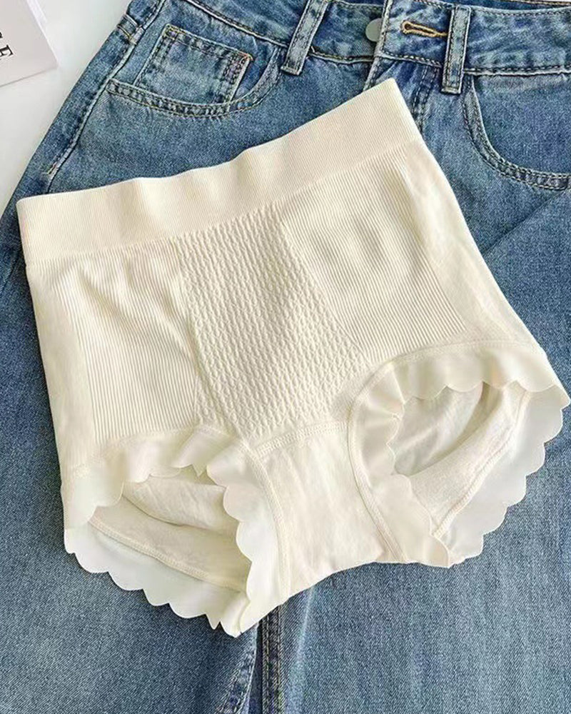 High Waist Tummy Tuck Cotton Antibacterial Bottom Seamless Underwear