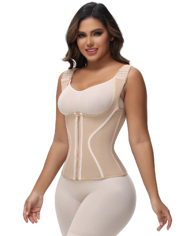 Shapshe® Women's Double Compression Bone Waist Trainer Tummy Control Postpartum Corset Vest