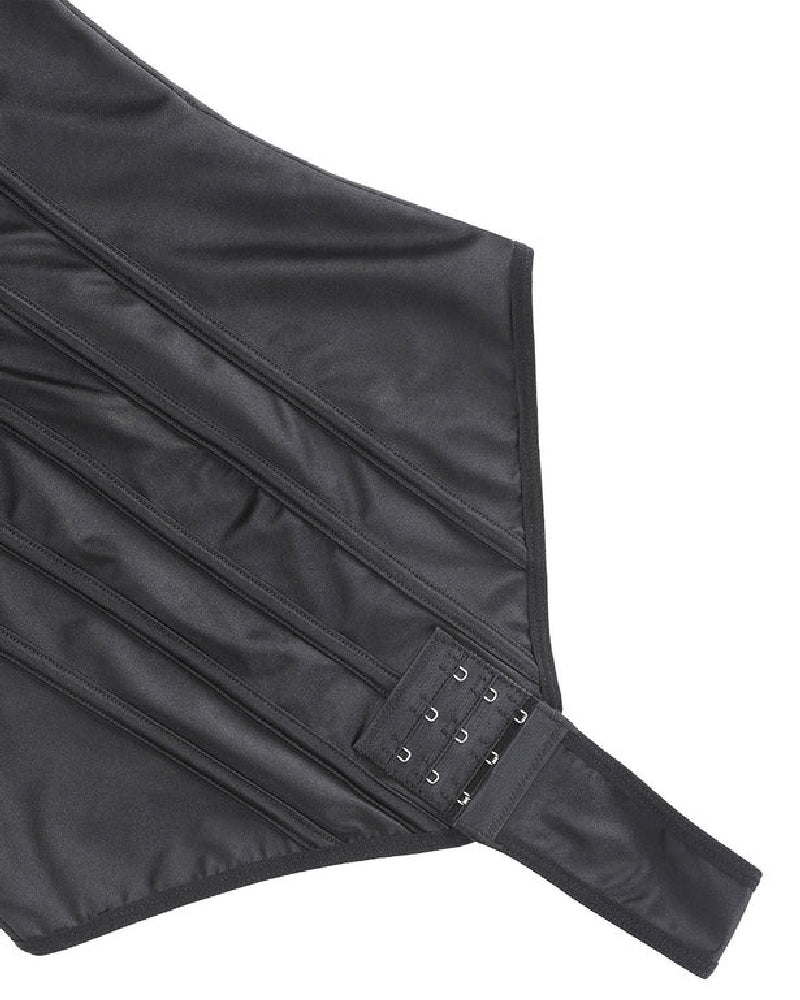 Body de realce de glúteos con control de barriga y tanga con corsé para mujer con sujetador de copa con aros (preventa)