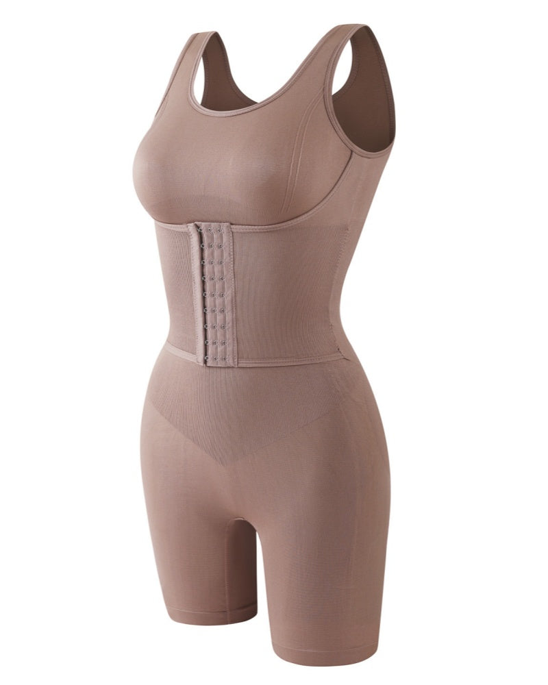2 in 1 Seamless Double Tummy Control Mid Length Bodysuit