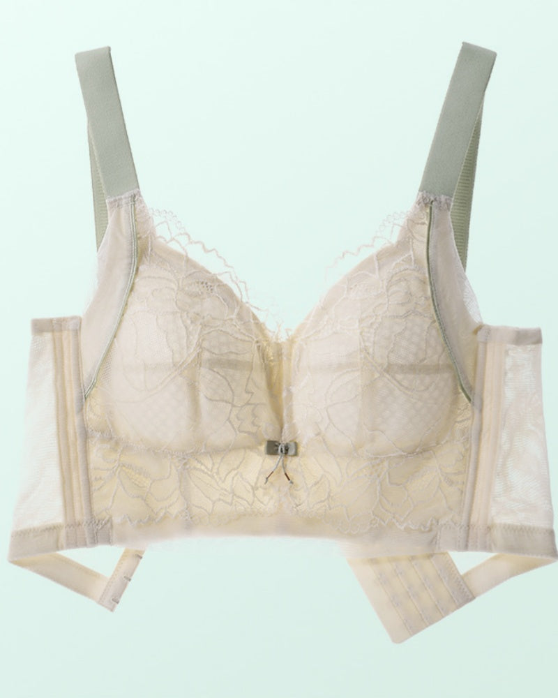 Sexy Lace Ultra Thin Breathable Push up Bra with 7 Breasted
