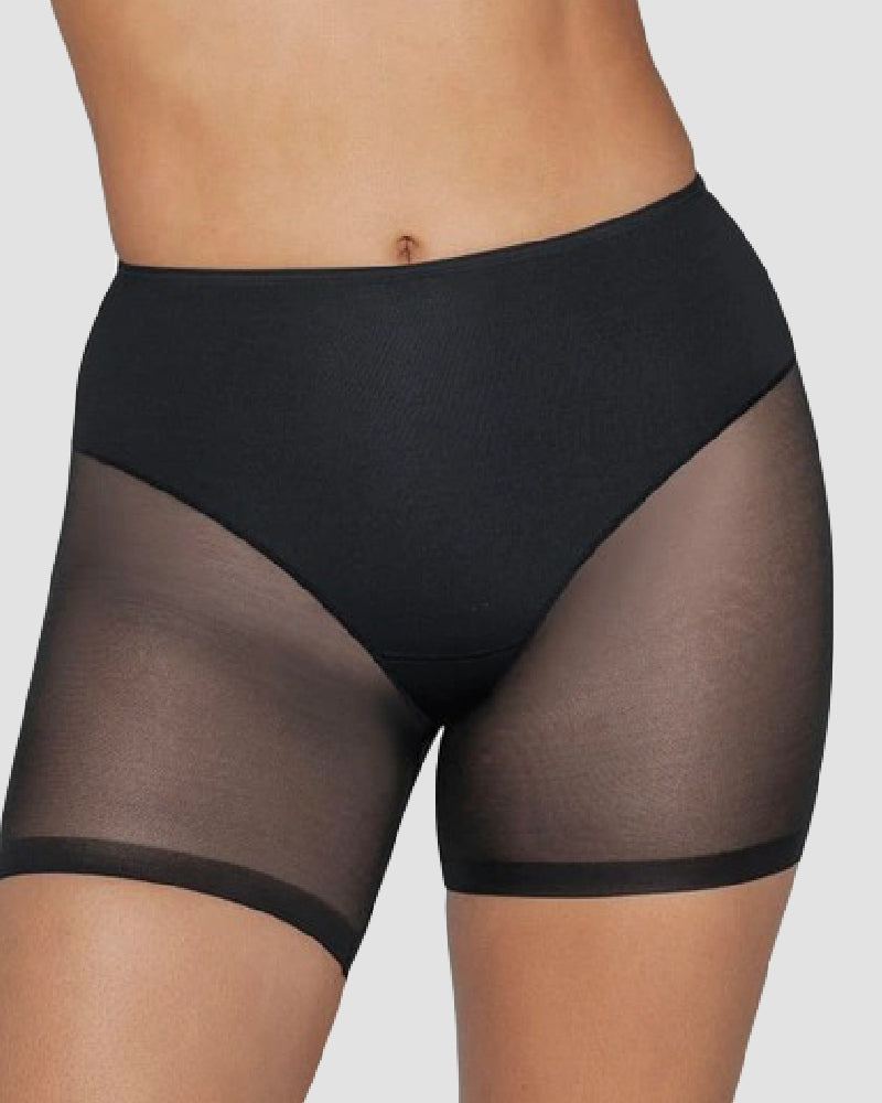 Seamless Undetectable Sheer Shaper Shorts Thong Anti-Chafing Mesh Shapewear Shorts