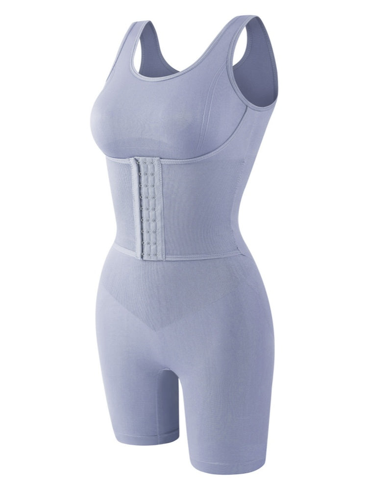 2 in 1 Seamless Double Tummy Control Mid Length Bodysuit