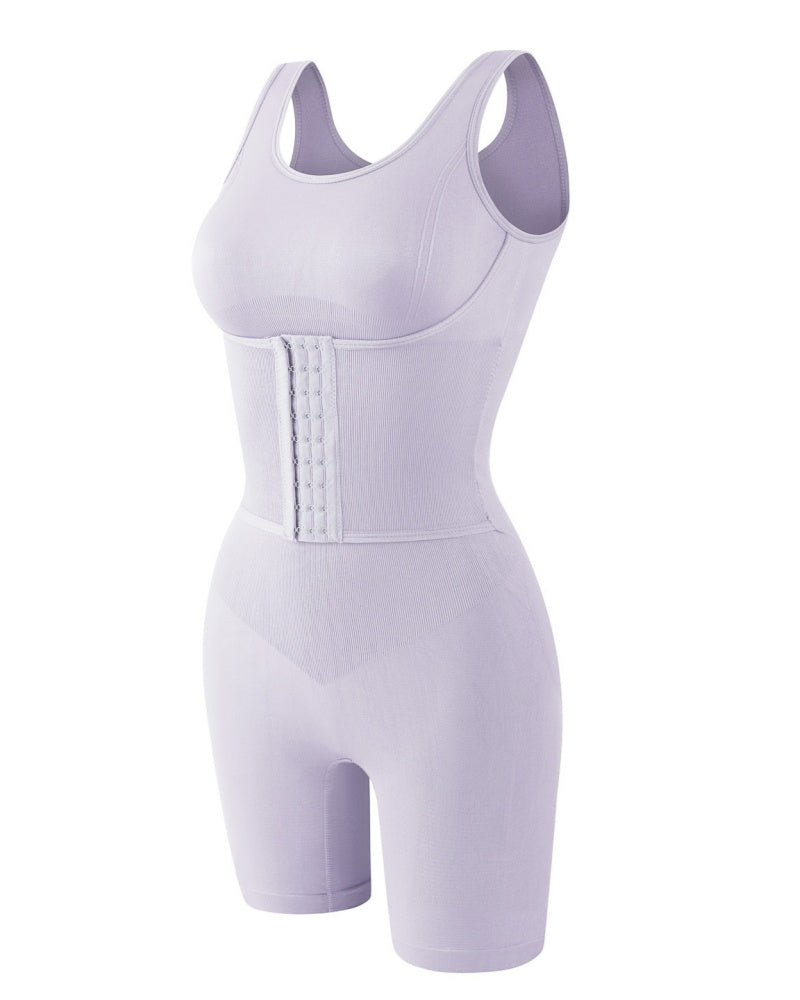2 in 1 Seamless Double Tummy Control Mid Length Bodysuit