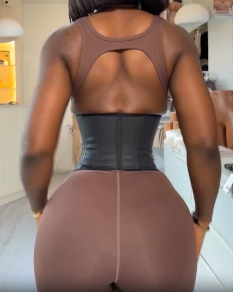 Waist Trainer Faux Leather Slimming Belt (Pre-sale)