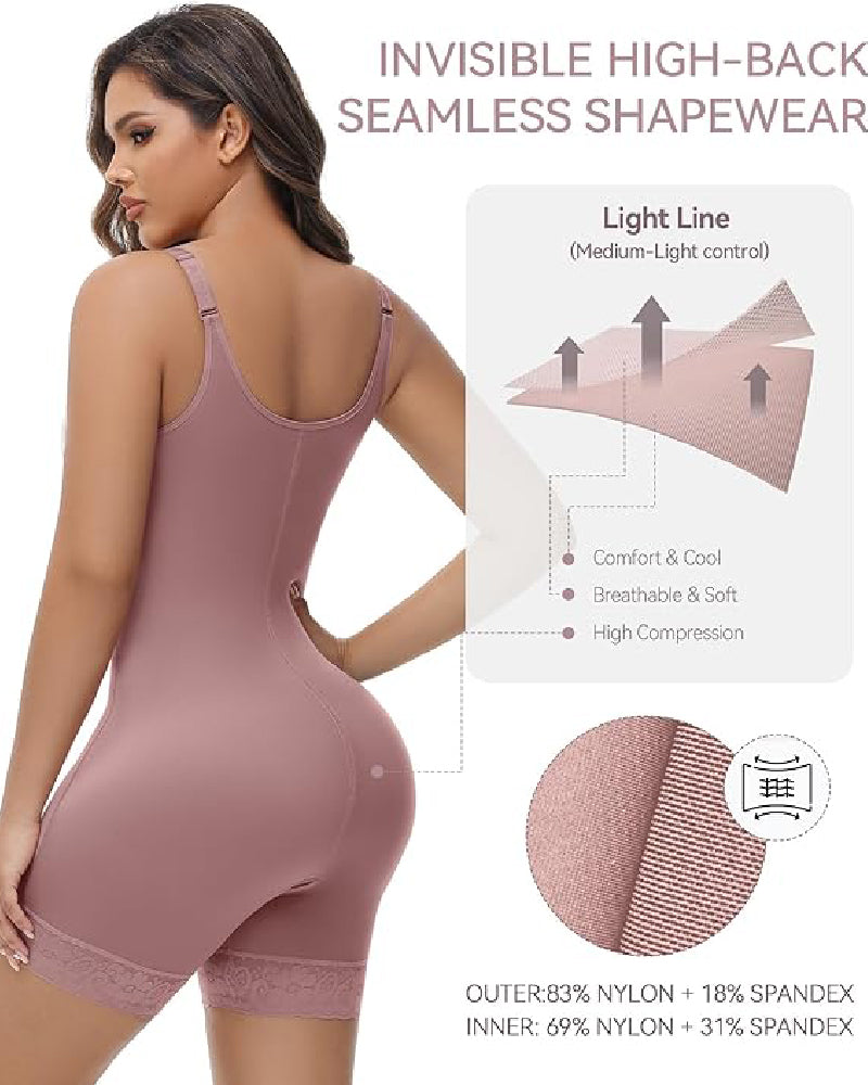 Shapshe® Tummy Control Open Bust Butt Lifter Bodysuits Shapewear