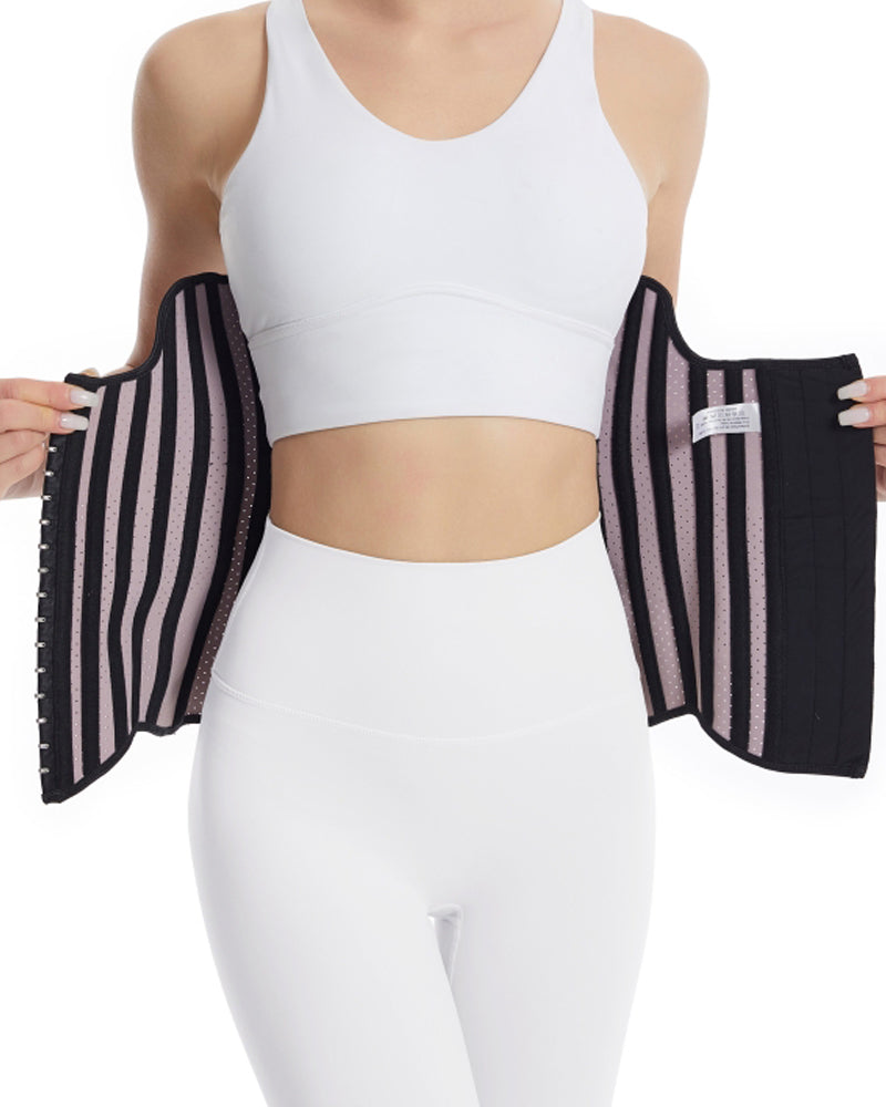 Entrenador posparto de la cintura del deporte del corsé del látex del reloj de arena deshuesado de acero 25