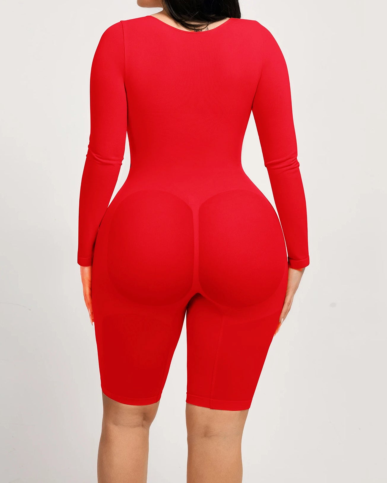 Seamless Mid-level Compression Tummy Control Long Sleeve Bodysuit