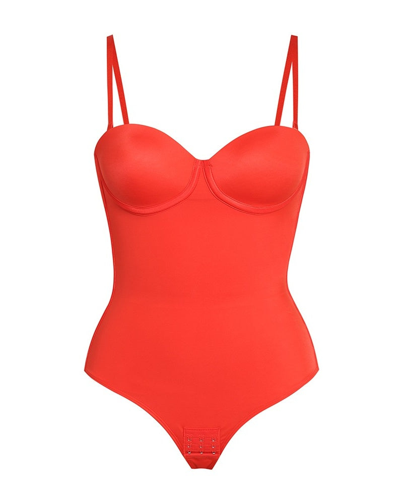 Shapshe® Sexy Back Lace-up Thong Seamless Skinny Bodysuit