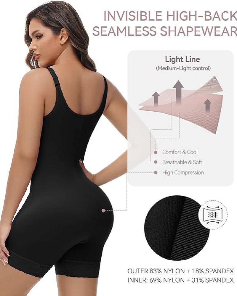 Shapshe® Tummy Control Open Bust Butt Lifter Bodysuits Shapewear