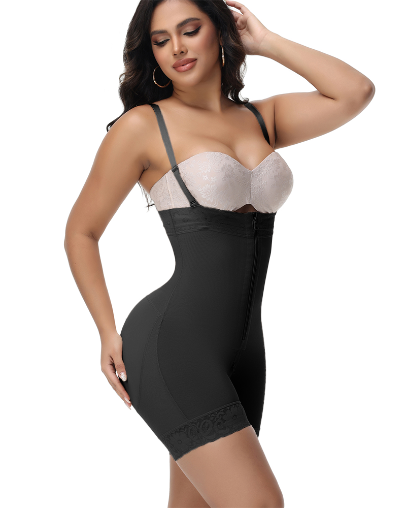 Shapshe® Fajas Colombianas Double Compression Hourglass Shaping Shorts With Zipper Crotch