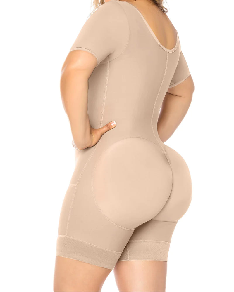 Shapshe® Middle Sleeves Open Bust Shapewear Tummy Control