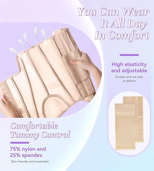 Shapshe® Women's Tummy Control Girdle Waist Trainer Workout Boned Waist Cincher Corset