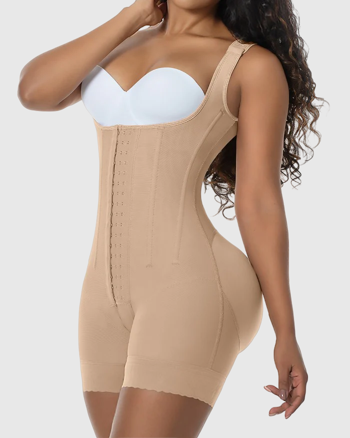 Shapshe® High Compression Open Bust Shapewear With Hook Shaper Slimming Bodysuit  Tummy Control Fajas