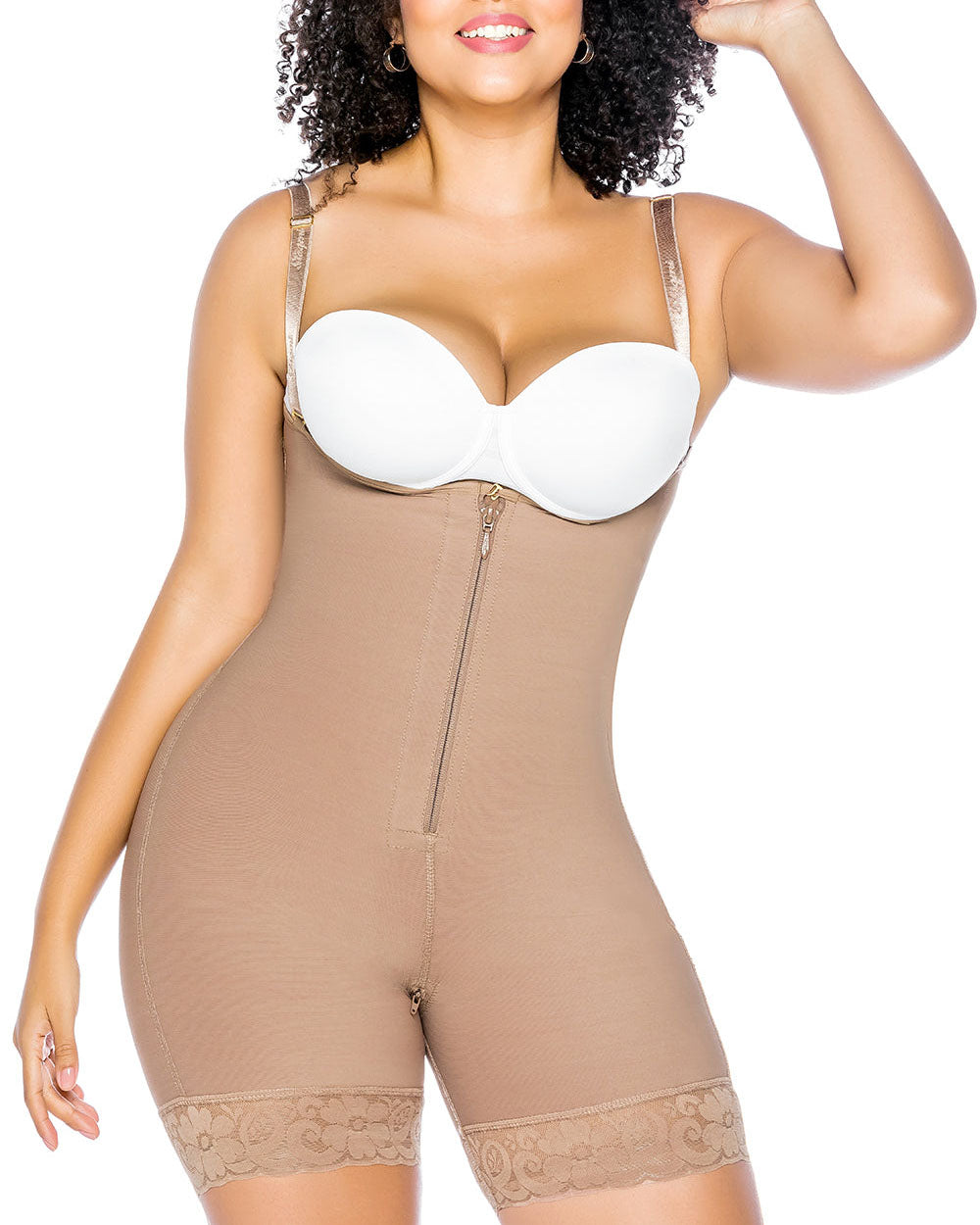 Shapshe® Fajas Colombianas Internal Hooks Invisible Tummy Control Zipper Underbust Shapewear