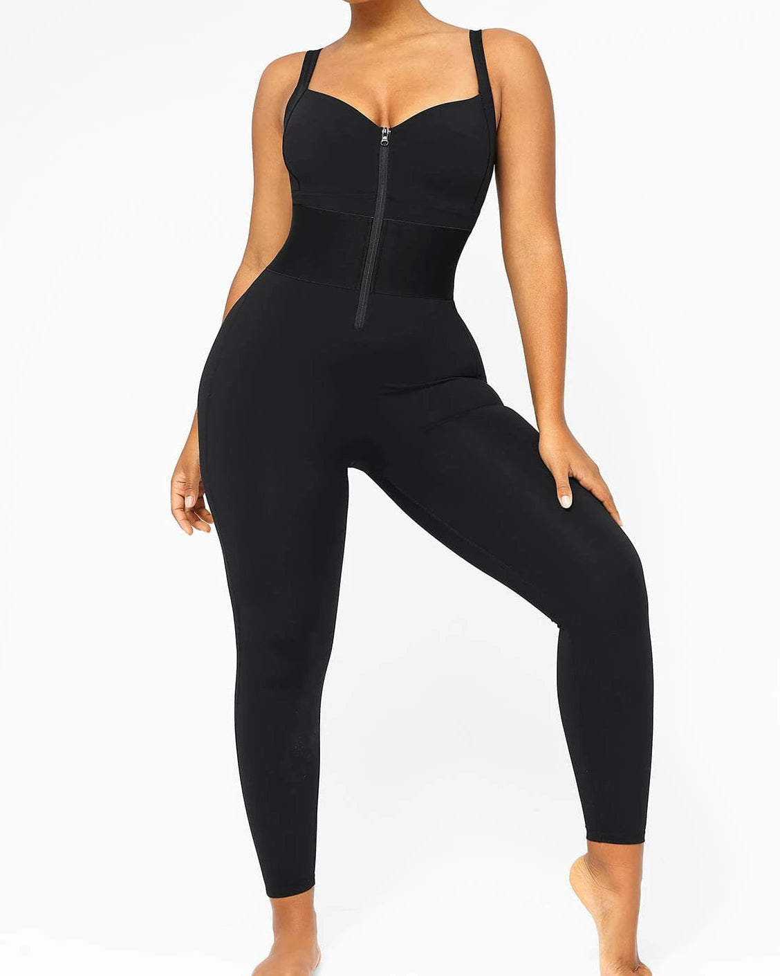 Shapshe® Women's Sleeveless Jumpsuit Tummy Control One Piece Waistband Bodycon Yoga Romper