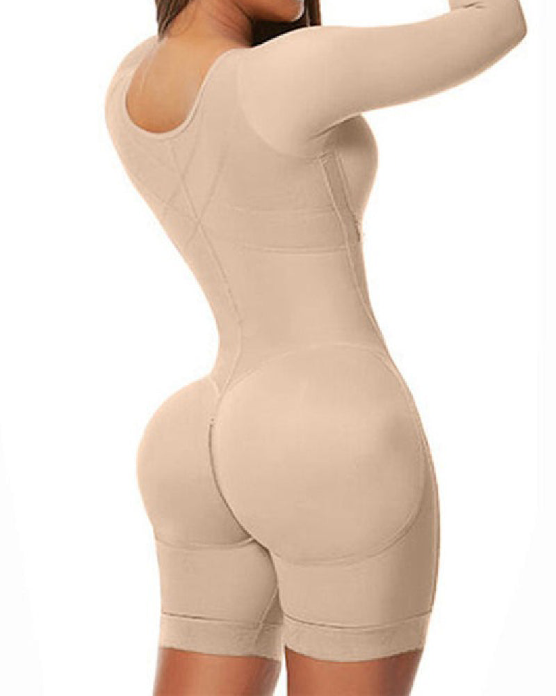Faja moldeadora de cuerpo completo Faja Colombianas busto completo mangas largas compresión fuerte