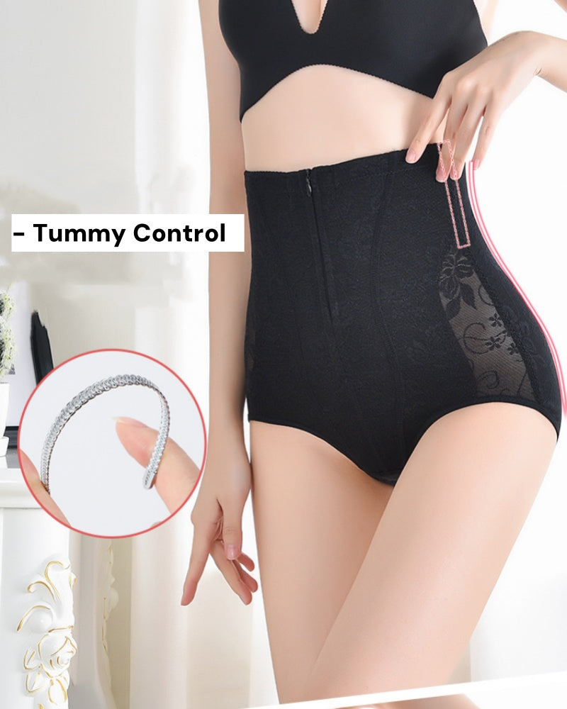 Floral Cut out Shapewear High Waisted Tummy Control Shaping Shorts
