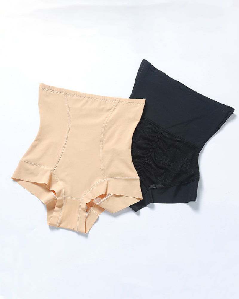 Sexy Tummy Control Thin Mesh Shapewear Panties Hip-Lift High Waist Shaping Briefs