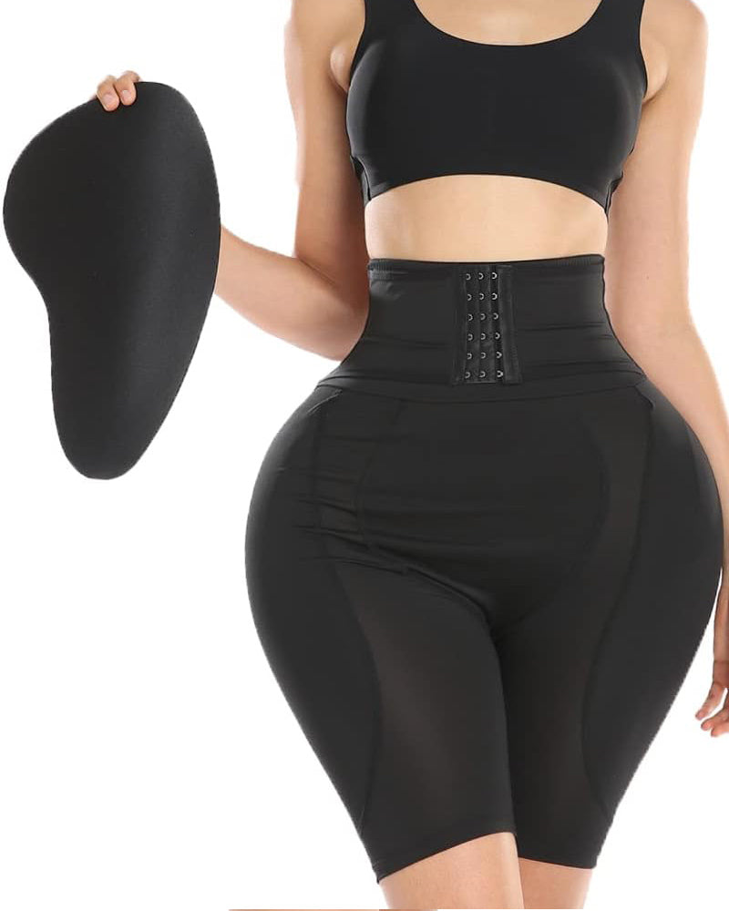 Pantalones cortos moldeadores BBL con cierre de hebilla de reloj de arena y almohadillas de esponja