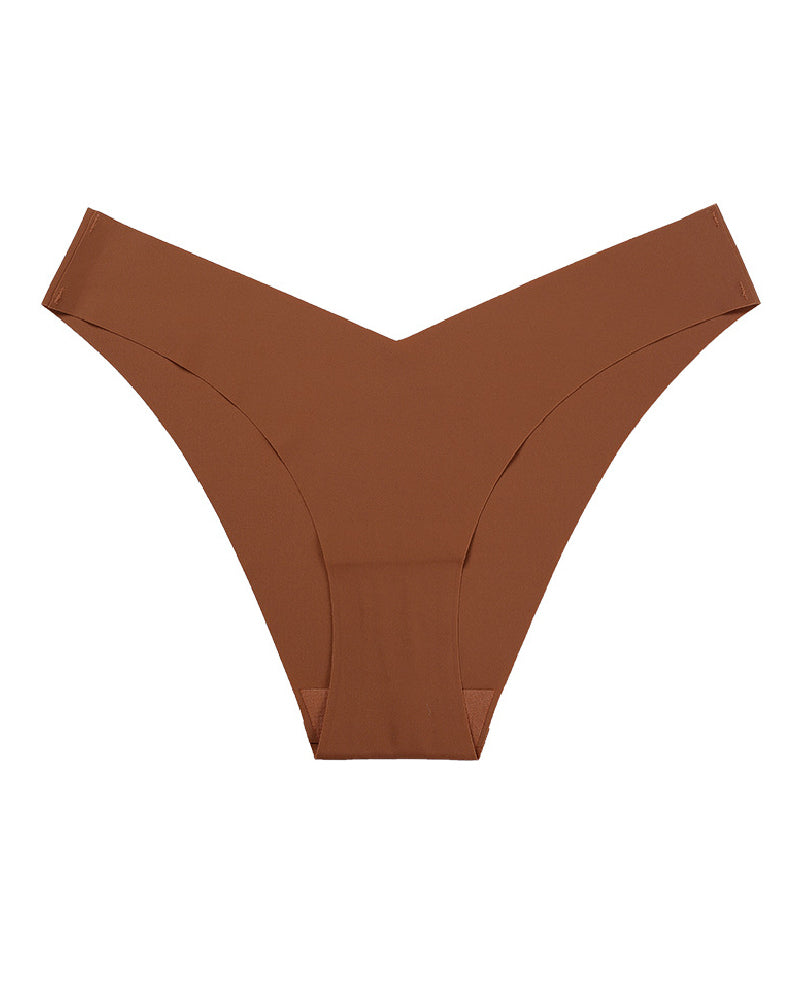 Bragas sexy de seda de hielo de talle bajo, bragas multicolores sin costuras, lencería