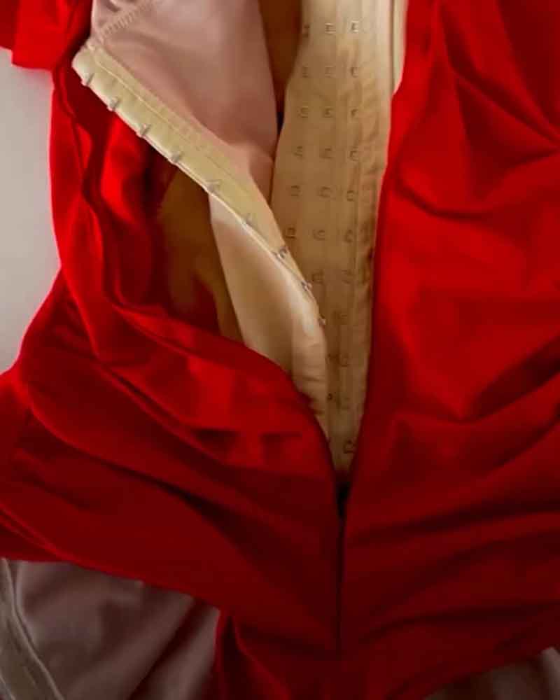 Shapshe® Fajas Colombianas One Piece Ruffled Tummy Control Triangle Swimsuit