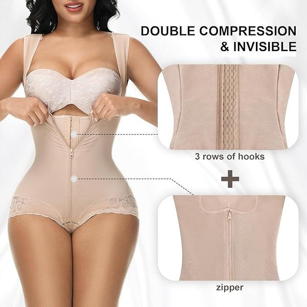 Shapshe® Leopard High Compression Fajas Colombianas Open Bust Tummy Control Body Shaper (Pre-Sale)
