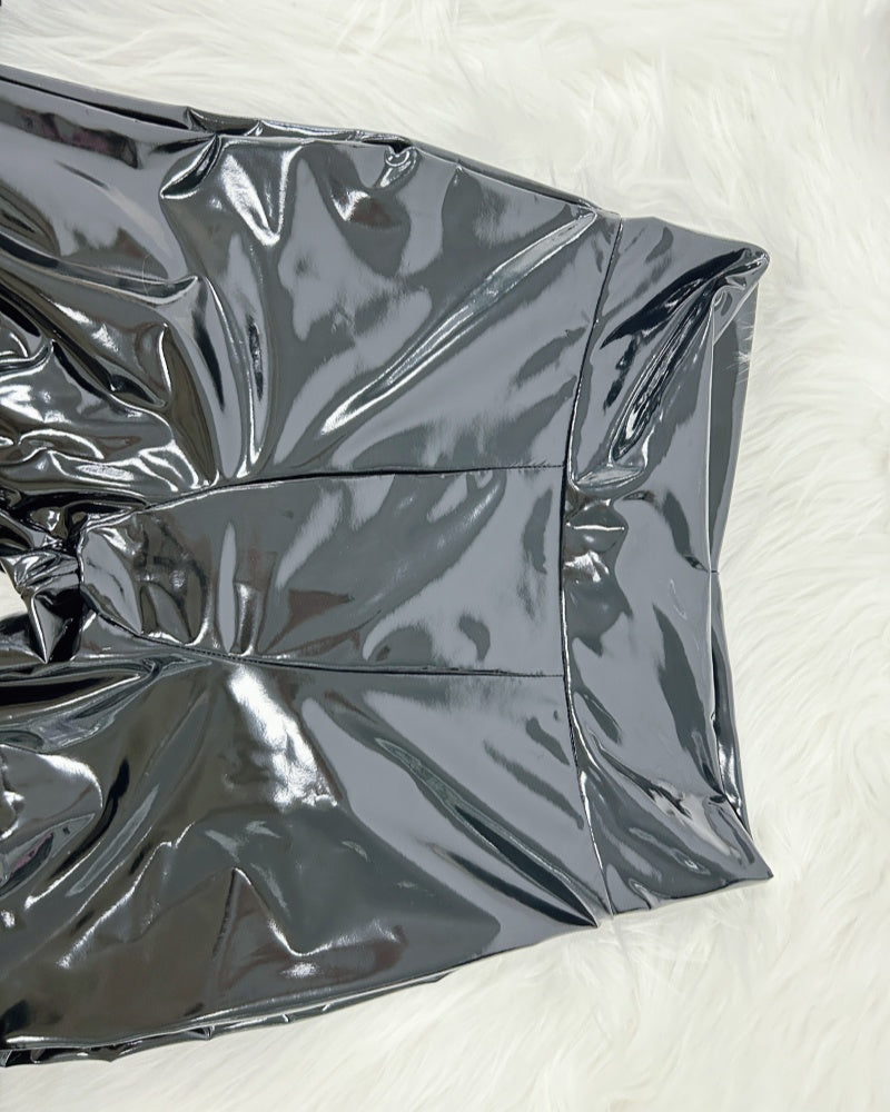 Shapshe® PU Leather Mirror New Slim Tight Leather Pants for Women Fashionable and Versatile