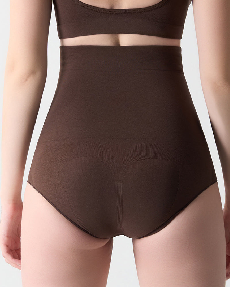 Seamless High Waist Sculpt Soft Tummy Control Shapewear Briefs With Removable Strap