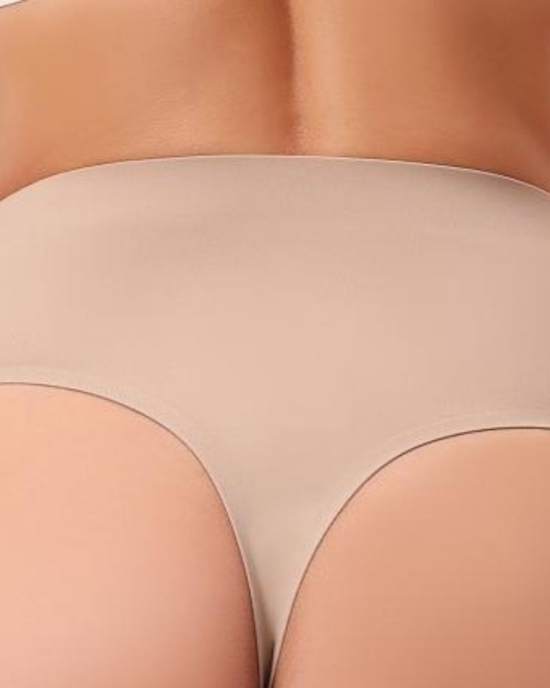 Tanga moldeador de tiro medio sin costuras para mujer