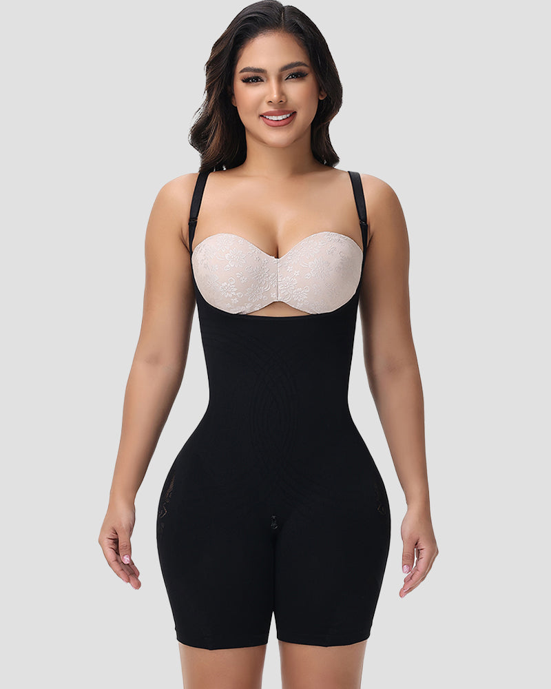 Shapshe® Open Chest Butt Rose Hollow Bodysuit Shapewear (Pre-Sale)
