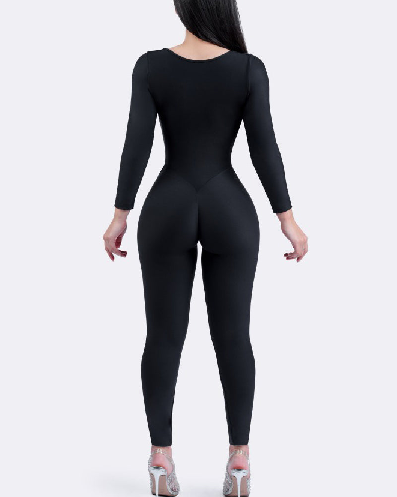 Shapshe® Seamless Full Body Shaper High Compression Butter Soft Built In Mesh Hooks Shapewear
