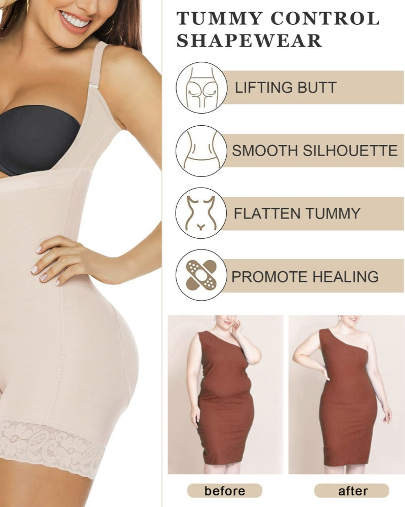 Shapshe® Slim Fajas Adjustable Straps Tummy Control Butt Lifter Shapewear