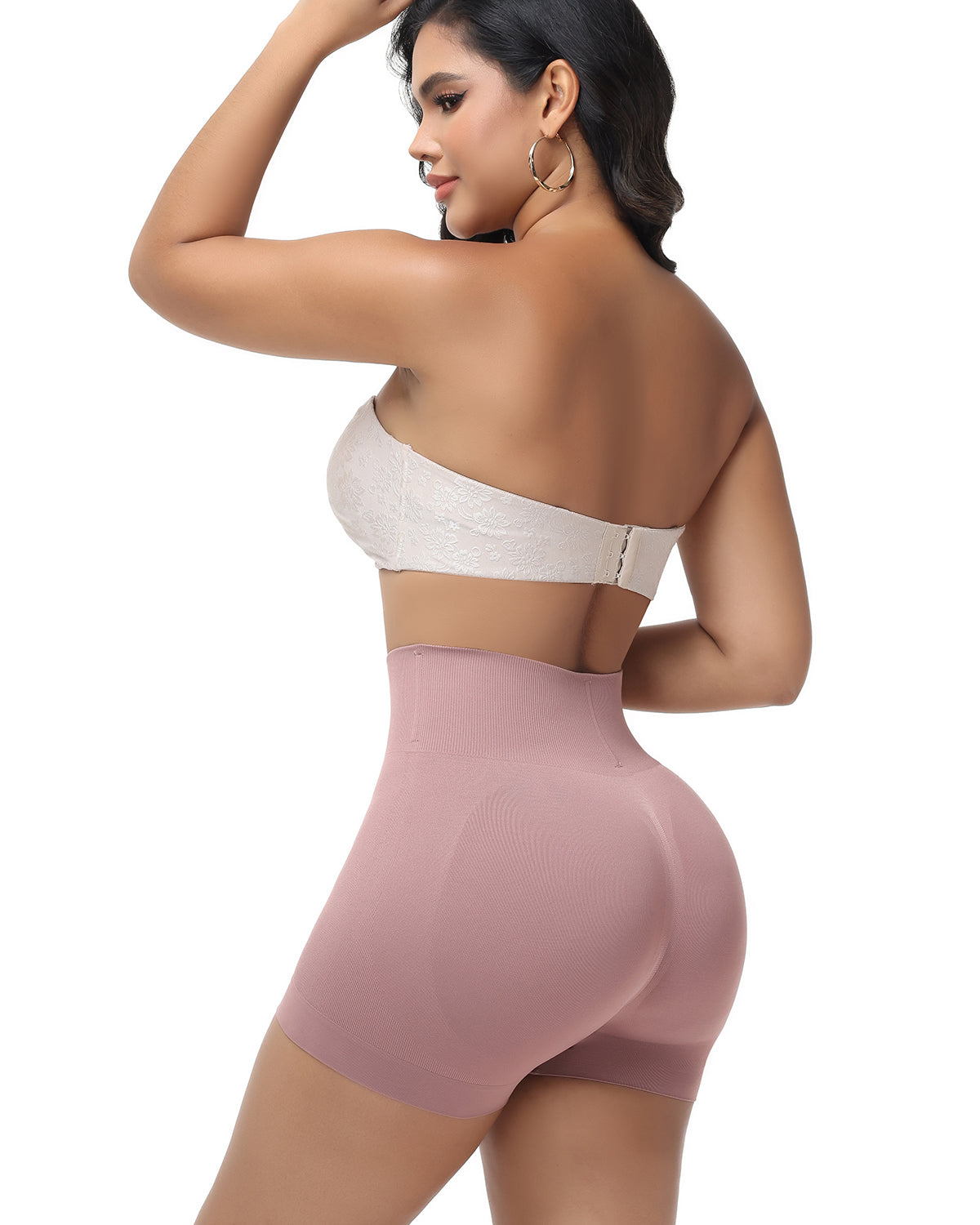 Women's Seamless Butt Lift Sculpting Body Shorts Smooth Anti-Roll Shapewear Shorts