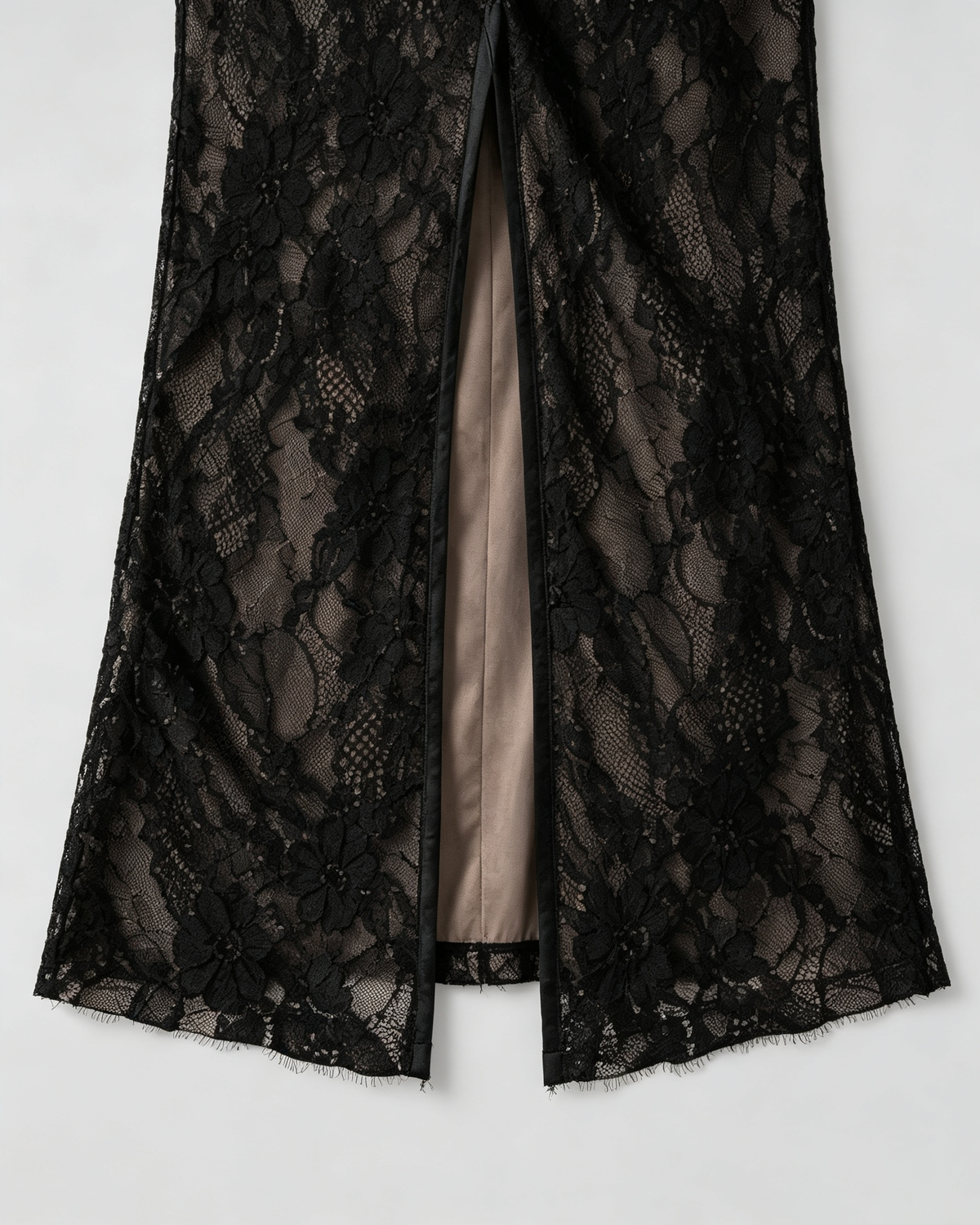 Square Neck Long Sleeve Lace Bodycon Maxi Dress