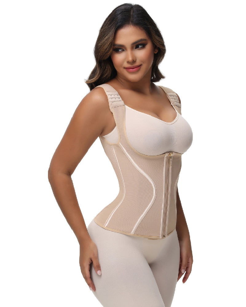 Shapshe® Women's Double Compression Bone Waist Trainer Tummy Control Postpartum Corset Vest