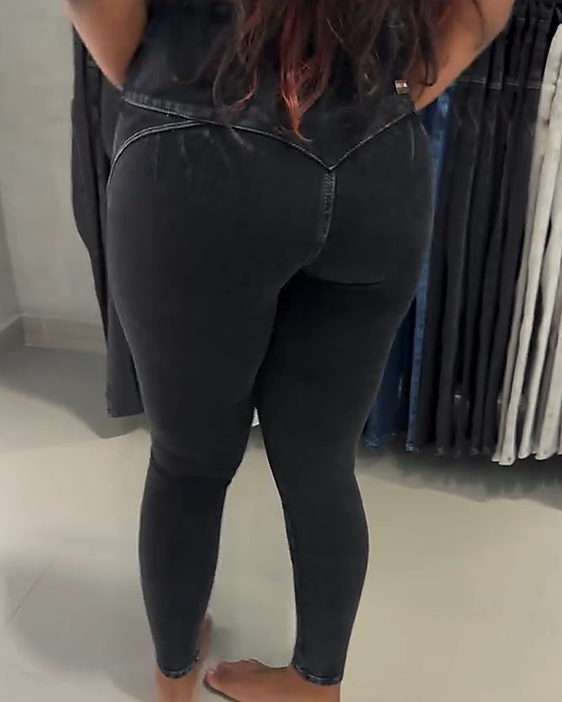 Shapshe® High Waist Adjustable Waistband Hip Lift Tummy Control Jeans