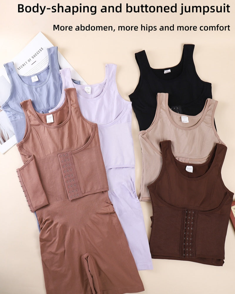 2 in 1 Seamless Double Tummy Control Mid Length Bodysuit