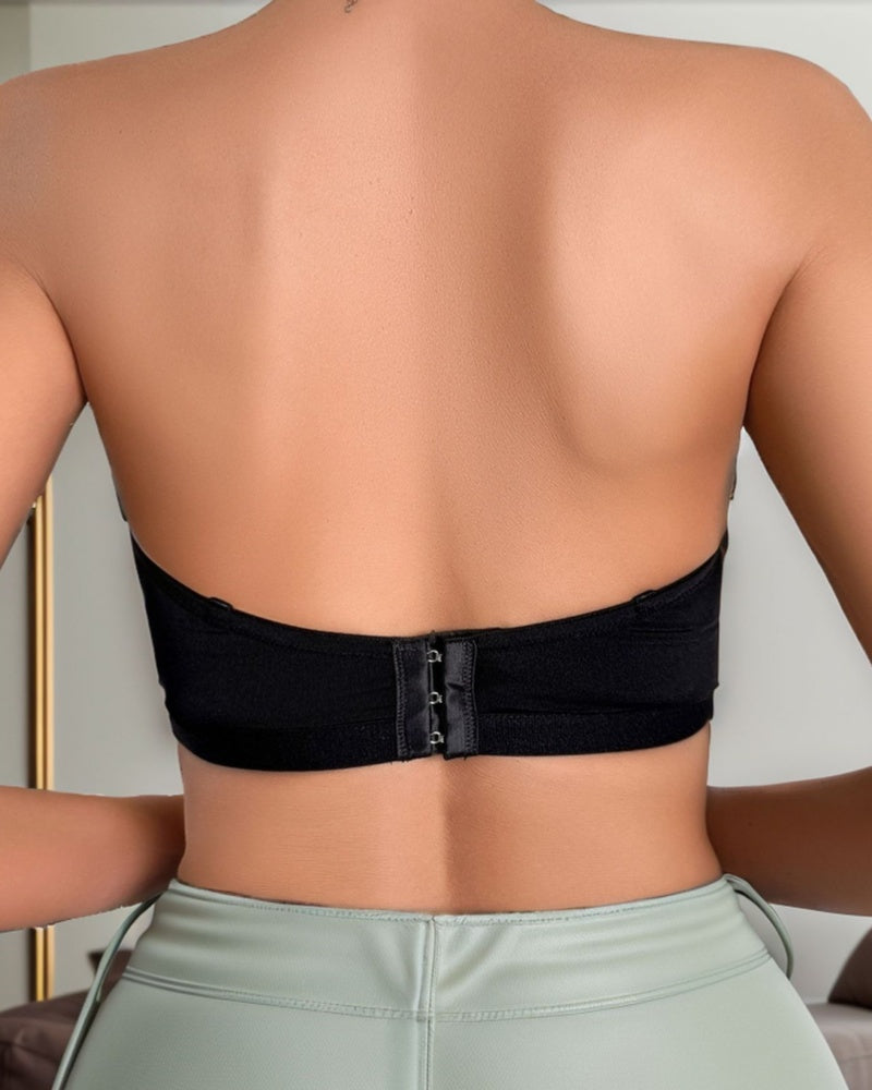 Sexy Lace Wireless Strapless Non Slip Gathered Breathable Bra