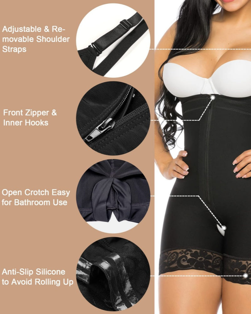 Shapshe® Slim Fajas Adjustable Straps Tummy Control Butt Lifter Shapewear