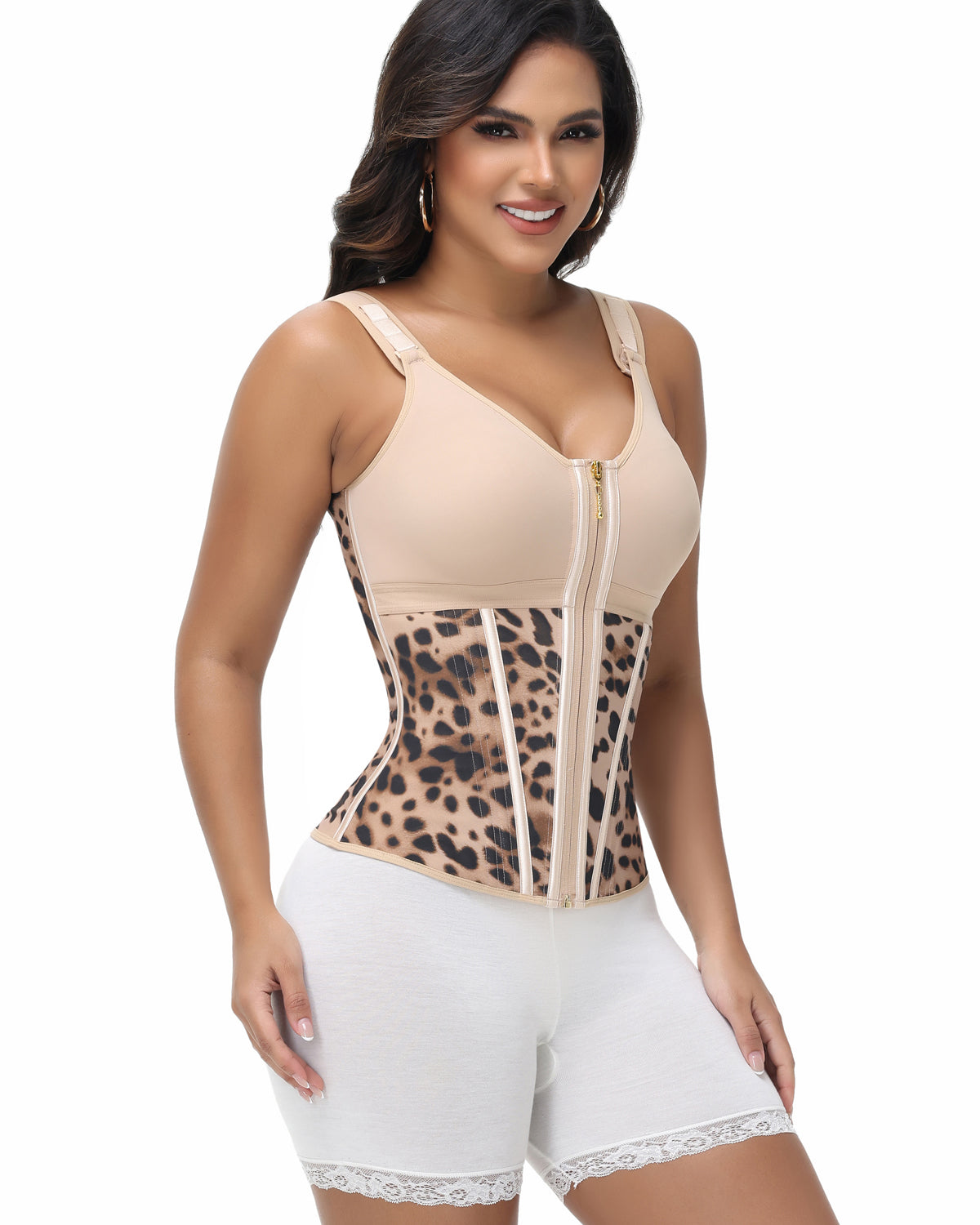 Shapshe® Fajas Colombianas Zip Front Corset Tummy Control Waist Trainer With Steel Bone