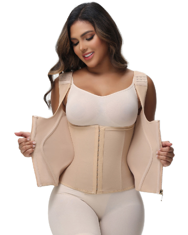 Shapshe® Women's Double Compression Bone Waist Trainer Tummy Control Postpartum Corset Vest