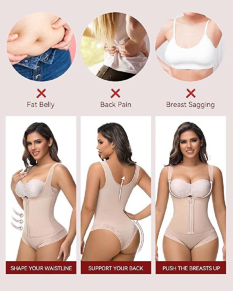 Shapshe® Fajas Colombianas Tummy Control Waist Trainer Open Bust Girdle Shapewear