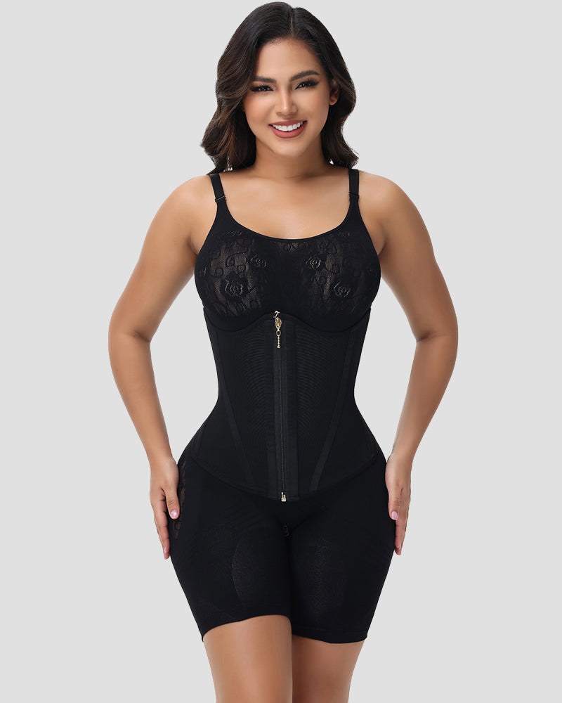 Shapshe® Chest Support Hourglass Corset Zipper Tummy Control Waist Trainer (Pre-Sale)